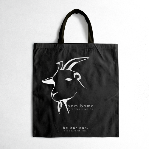 Black Yamiboma Greater Goats Shopping Bag