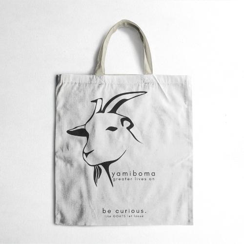 White Yamiboma Greater Goats Shopping Bag